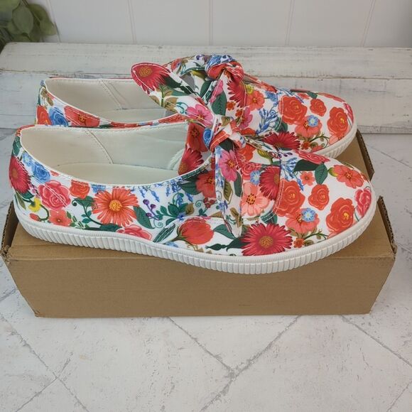 Comfortview Anzani Slip On Sneaker Gardenia Floral Women's 11 WW Extra Wide NEW - Picture 10 of 10